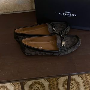 Coach signature black-smoke flats